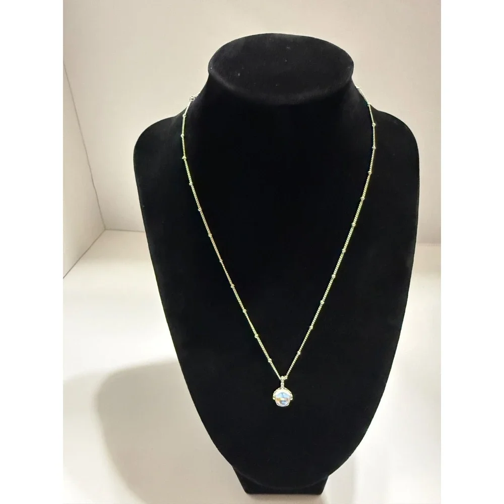 silver filled necklace with charm 18inch
